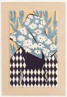 Дизайнерский ковёр прямоугольный 64540  34 0,7x1м