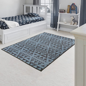 Ковер прямоугольный Циновка 25 (Синяя) sz4604   a3 1,2x1,7 м